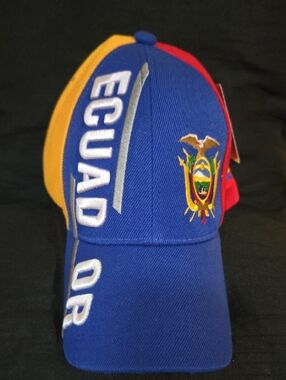 Ecuador Tricolor Embroidered Baseball  Flag Shield Cap New Cup World 2026 Unisex